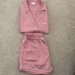 Pink Lily silky pajama set
